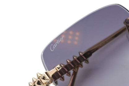 Cartier Crush Sunglasses Eyewear Gray Gold — view 3
