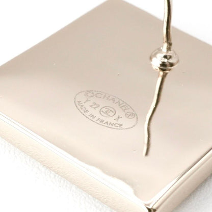 Chanel Earrings Earring Gold Black White Coco Mark Square