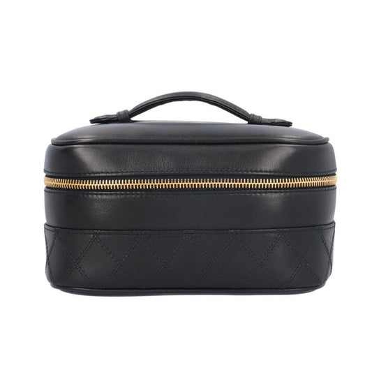 Chanel Picolore Vanity Bag Handbag Leather A01618 Black Women's Chanel Used