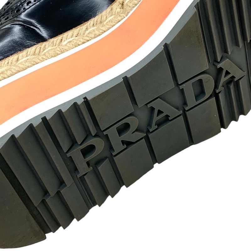 Prada Flat Shoes Black Red Pink Lace Up Shoes Heart Platform