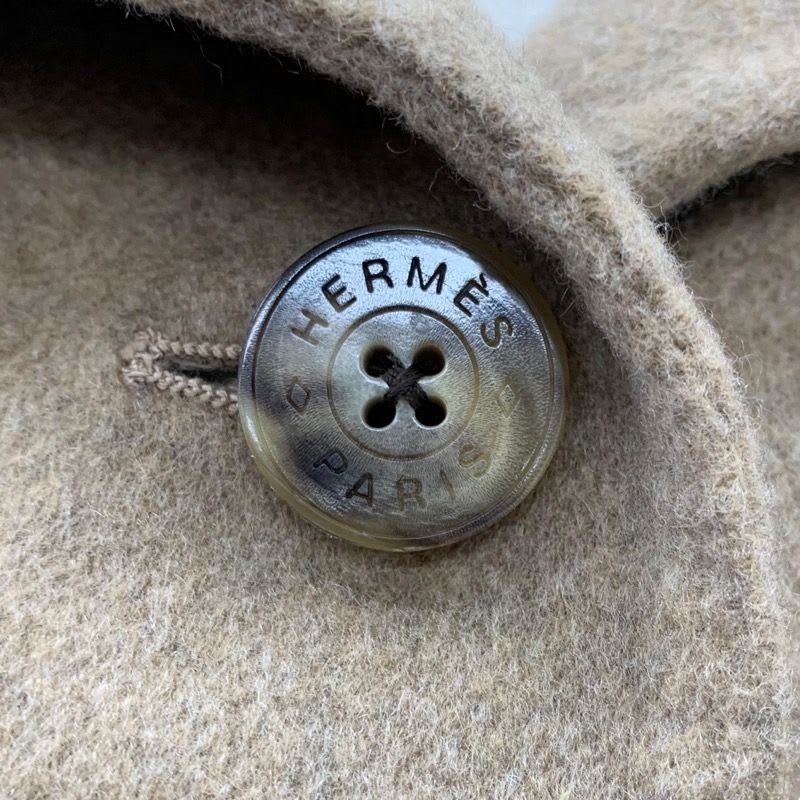 Hermes Outer Short Coat Cashmere Brown