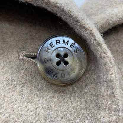 Hermes Outer Short Coat Cashmere Brown