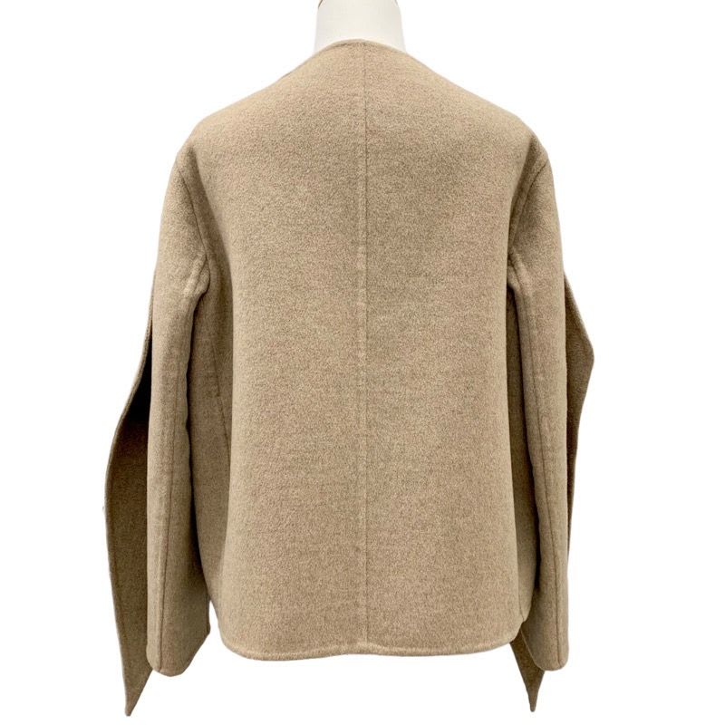 Hermes Outer Short Coat Cashmere Brown