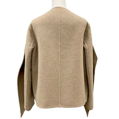 Hermes Outer Short Coat Cashmere Brown
