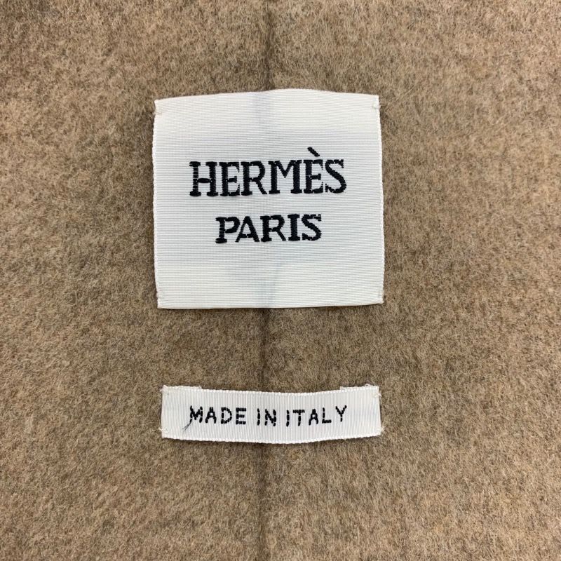 Hermes Outer Short Coat Cashmere Brown