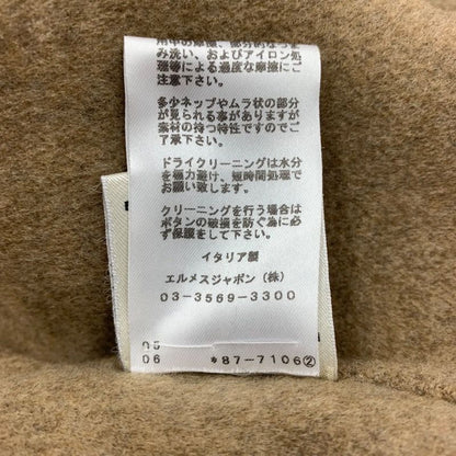 Hermes Outer Short Coat Cashmere Brown