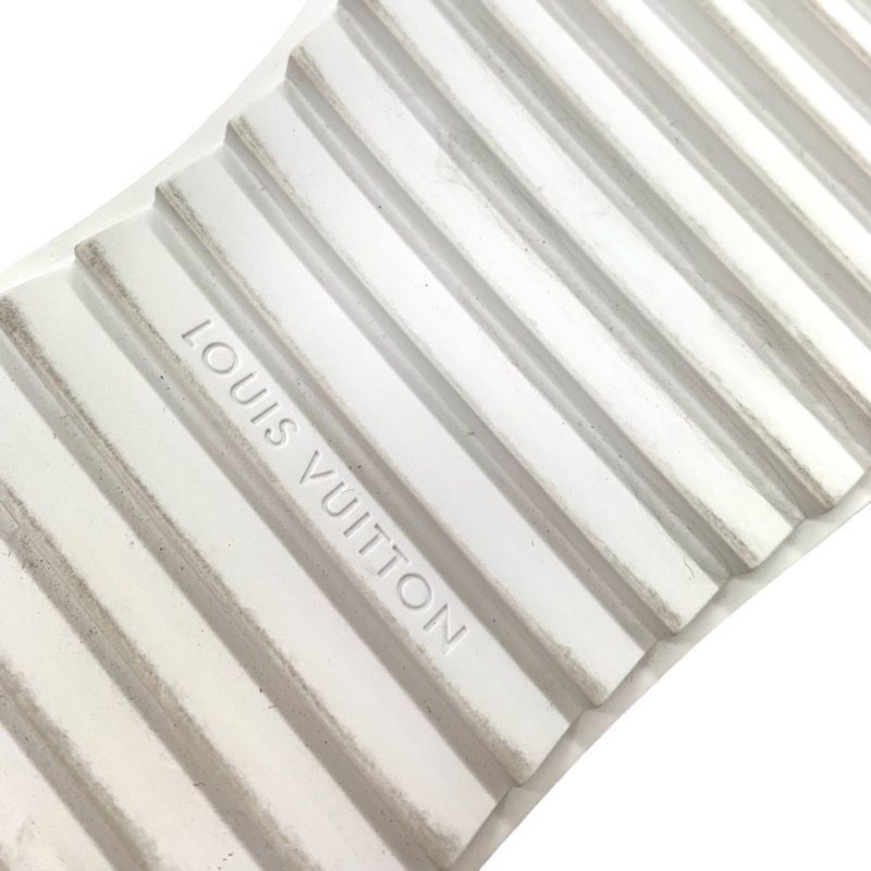 Louis Vuitton Time Out Line Monogram Sneakers Shoes Leather White Pink Flat