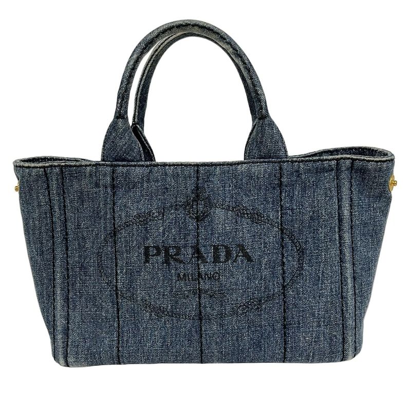 Prada Tote Bag Canapa Blue