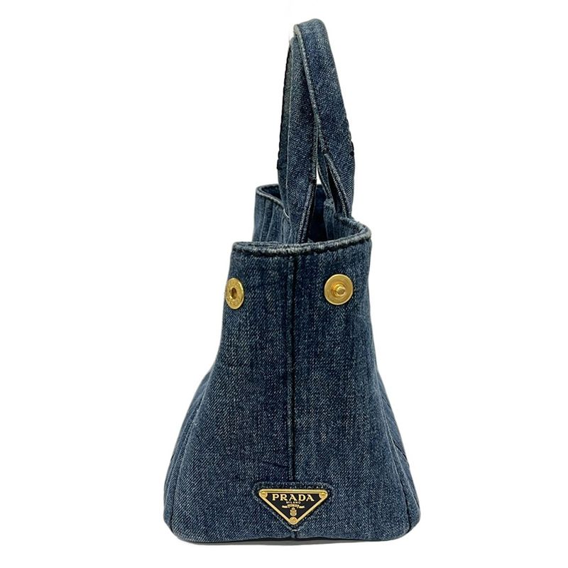 Prada Tote Bag Canapa Blue