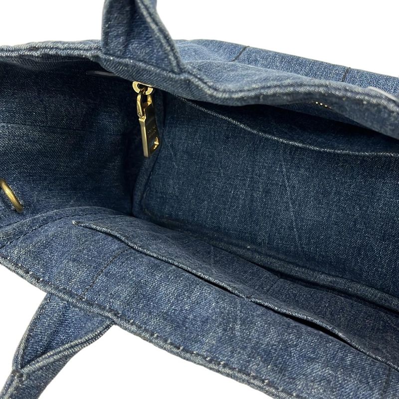 Prada Tote Bag Canapa Blue