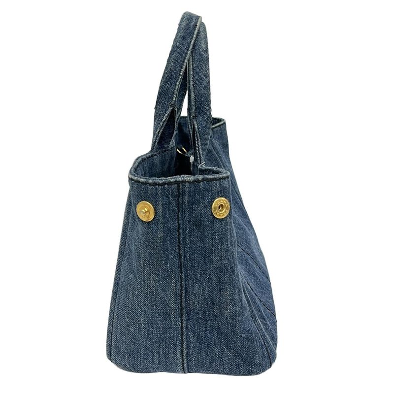 Prada Tote Bag Canapa Blue