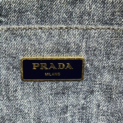 Prada Tote Bag Canapa Blue