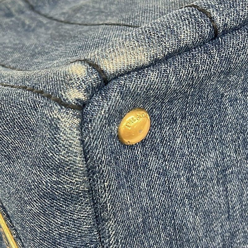 Prada Tote Bag Canapa Blue