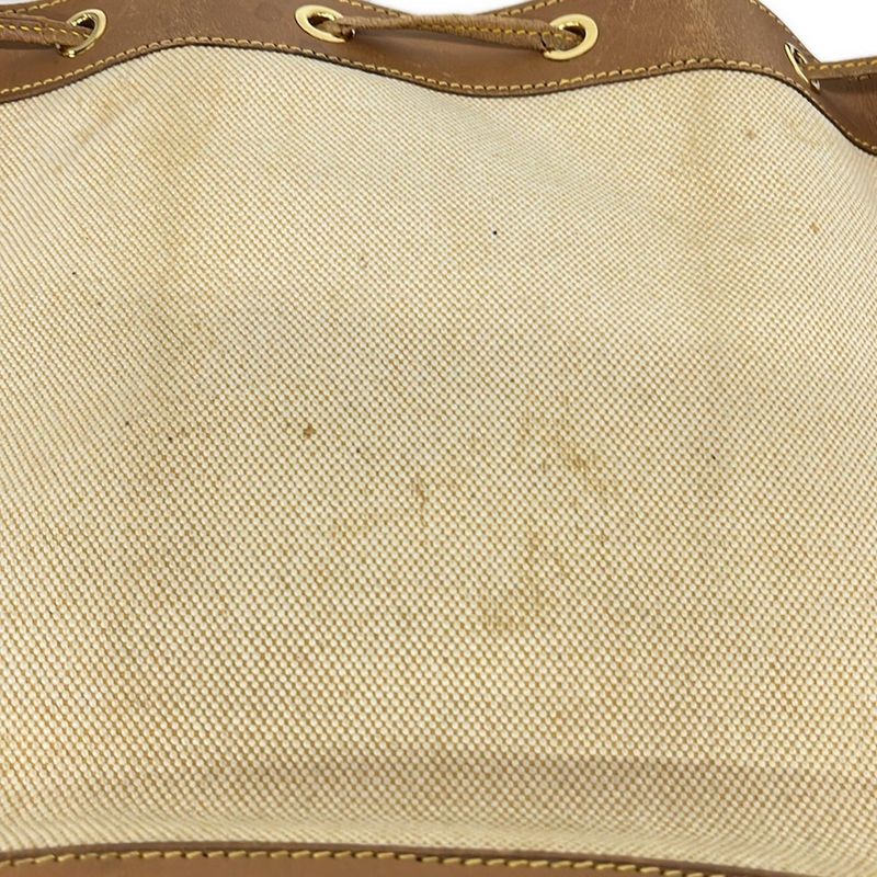 Hermes Shoulder Bag Market GM Ivory X Brown Draw String Shape