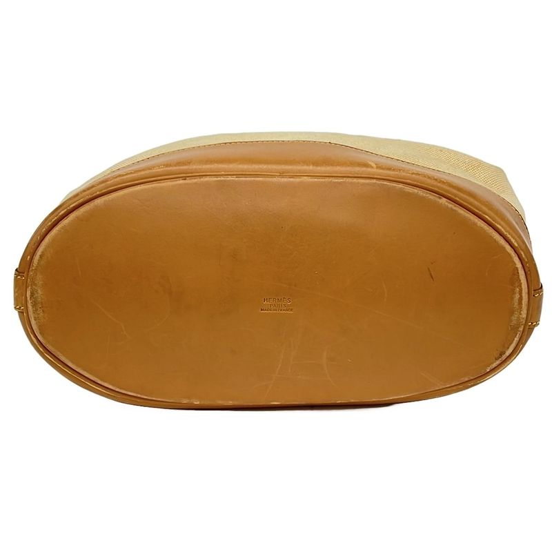 Hermes Shoulder Bag Market GM Ivory X Brown Draw String Shape