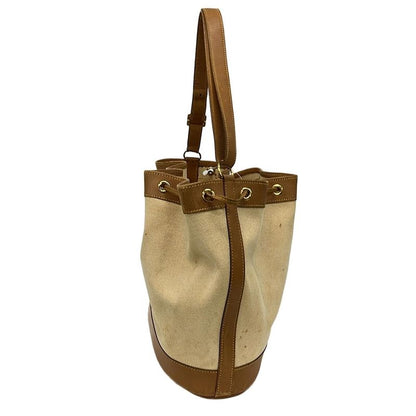 Hermes Shoulder Bag Market GM Ivory X Brown Draw String Shape