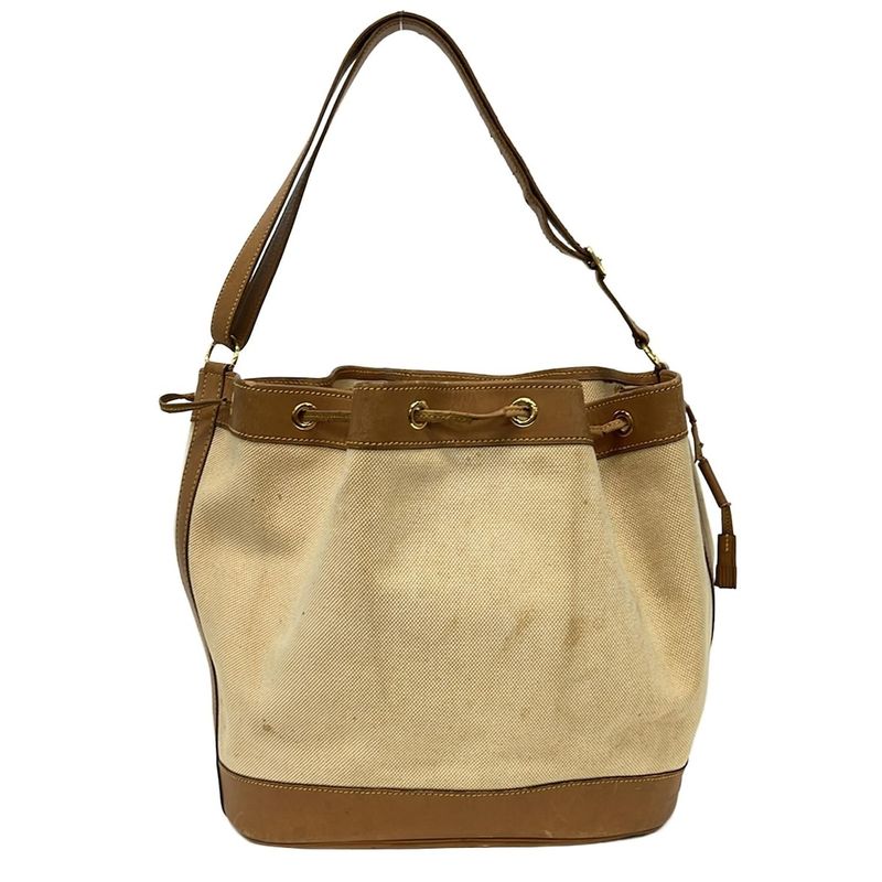 Hermes Shoulder Bag Market GM Ivory X Brown Draw String Shape