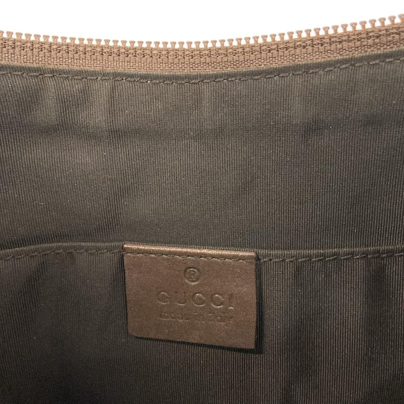 Gucci Shoulder Bag GG Pattern 0050813 Beige X Dark Brown Leather