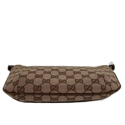 Gucci Shoulder Bag GG Pattern 0050813 Beige X Dark Brown Leather