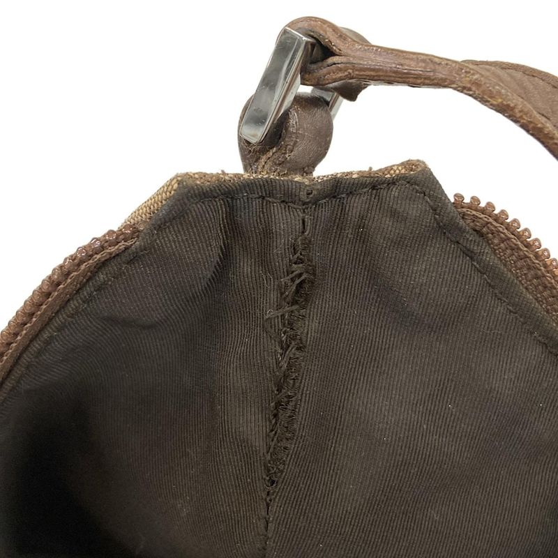 Gucci Shoulder Bag GG Pattern 0050813 Beige X Dark Brown Leather