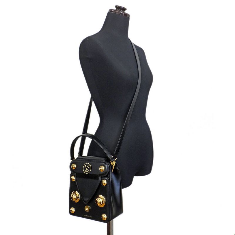 Louis Vuitton S Lock Bag Black M82214 Women's LV Logo Shoulder Bag