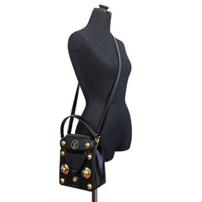 Louis Vuitton S Lock Bag Black M82214 Women's LV Logo Shoulder Bag