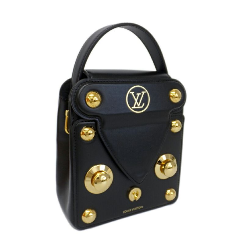 Louis Vuitton S Lock Bag Black M82214 Women's LV Logo Shoulder Bag