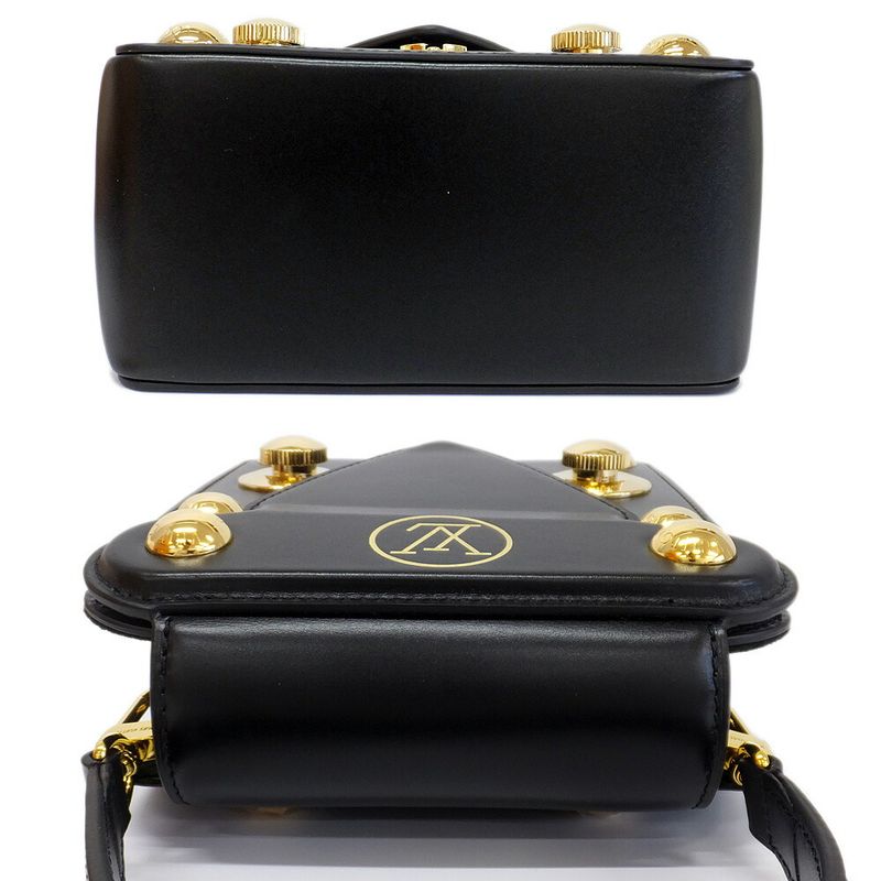 Louis Vuitton S Lock Bag Black M82214 Women's LV Logo Shoulder Bag
