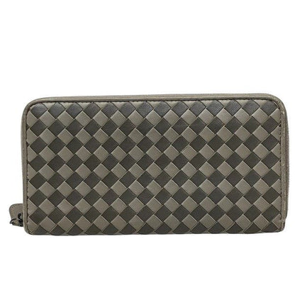 Bottega Veneta Intrecciato Round Zipper Long Wallet Men's