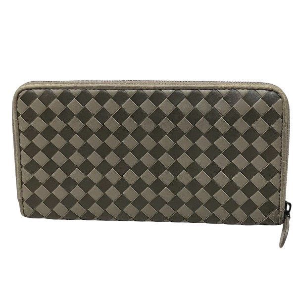Bottega Veneta Intrecciato Round Zipper Long Wallet Men's