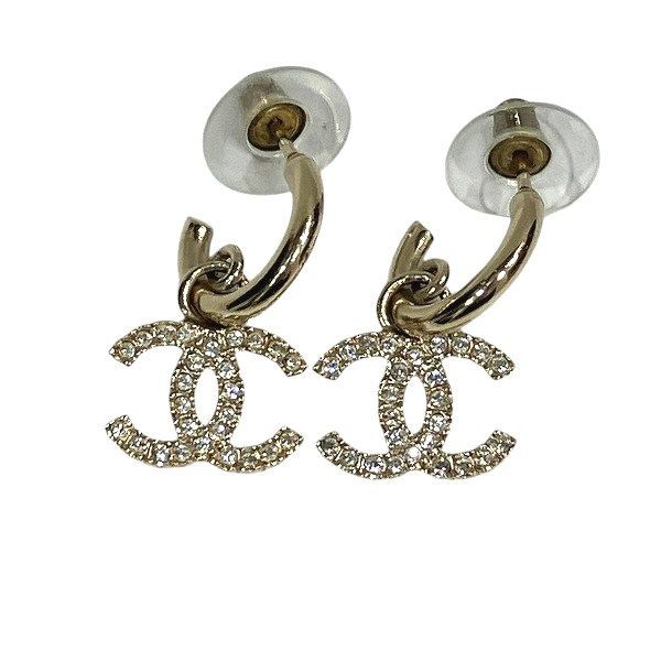 Chanel Cocomark Rhinestone F24a Brand Accessories Earrings Ladies