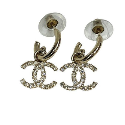 Chanel Cocomark Rhinestone F24a Brand Accessories Earrings Ladies