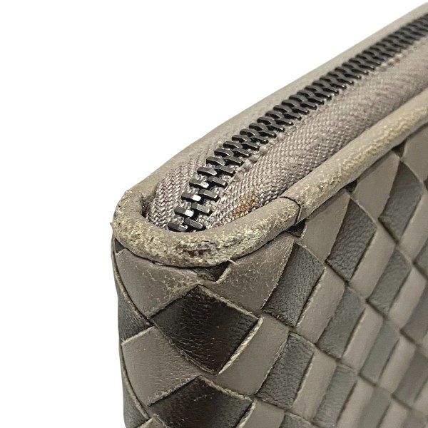Bottega Veneta Intrecciato Round Zipper Long Wallet Men's