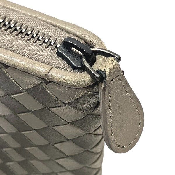 Bottega Veneta Intrecciato Round Zipper Long Wallet Men's