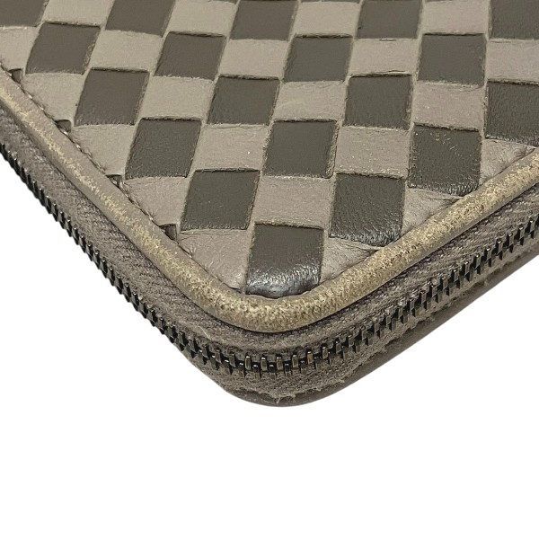 Bottega Veneta Intrecciato Round Zipper Long Wallet Men's