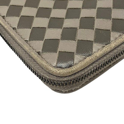 Bottega Veneta Intrecciato Round Zipper Long Wallet Men's