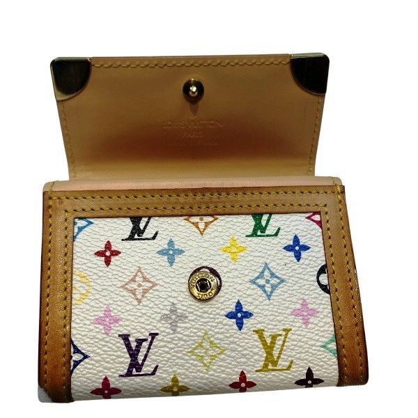 Louis Vuitton Monogram Multicolor Portomone Plat M92657 Coin Case Women's