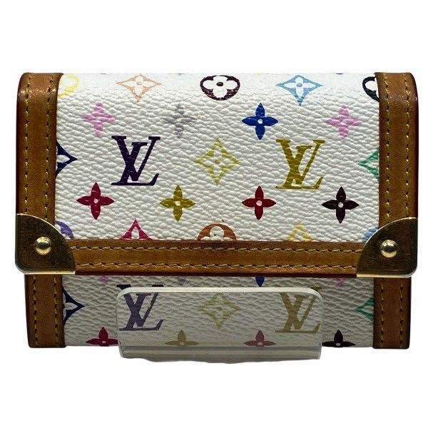 Louis Vuitton Monogram Multicolor Portomone Plat M92657 Coin Case Women's