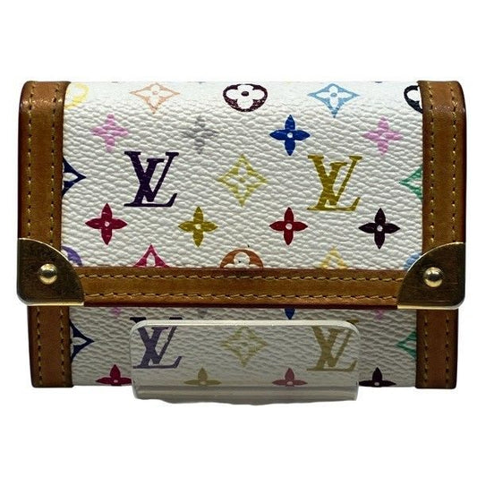 Louis Vuitton Monogram Multicolor Portomone Plat M92657 Coin Case Women's