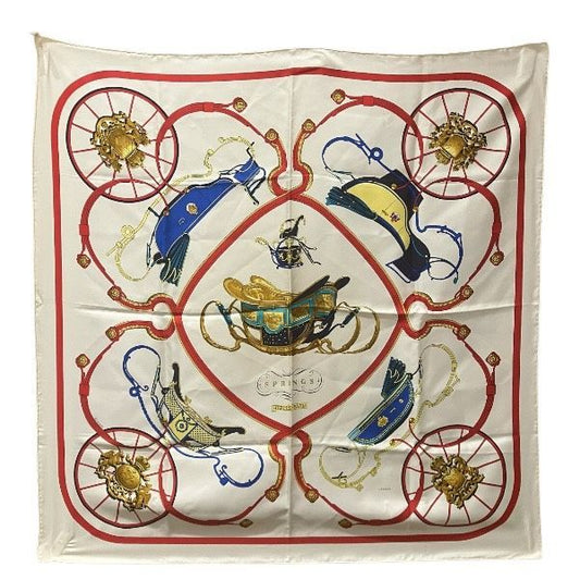 Hermes Carre 90 Springs Silk Brand Accessories Scarf Women's