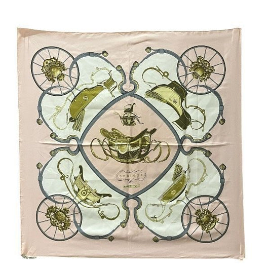 Hermes Carre 90 Springs Silk Brand Accessories Scarf Women's