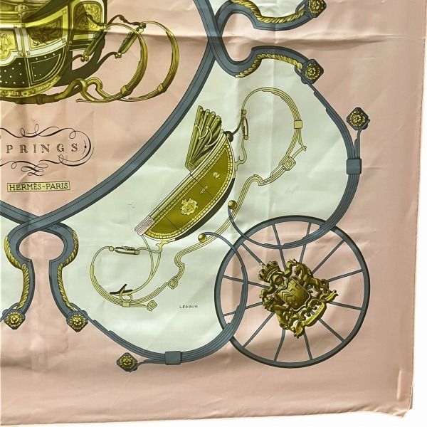 Hermes Carre 90 Springs Silk Brand Accessories Scarf Women's