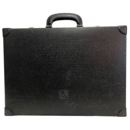 Loewe Black Leather Bag Business Bag Men's
