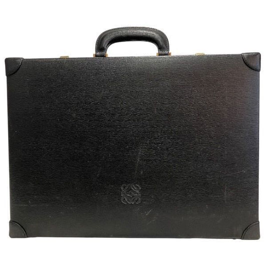 Loewe Black Leather Bag Business Bag Men's