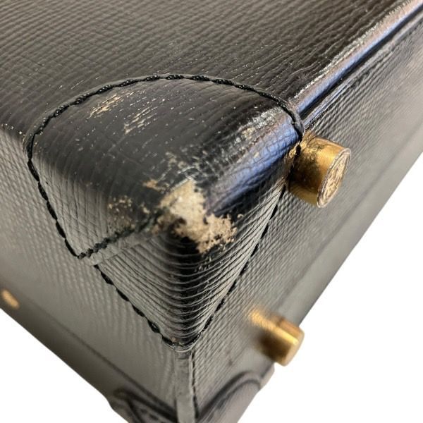 Loewe Black Leather Bag Business Bag Men's