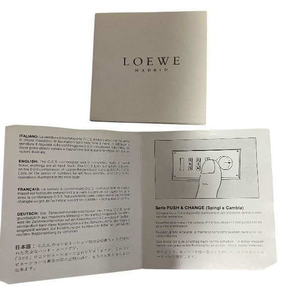 Loewe Black Leather Bag Business Bag Men's