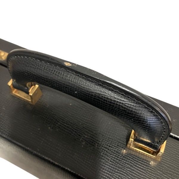 Loewe Black Leather Bag Business Bag Men's