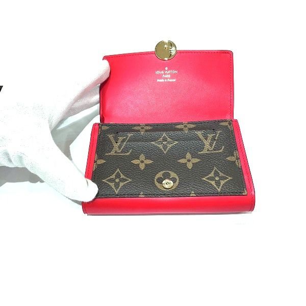 Louis Vuitton Monogram Portefeuille Flor Compact M64587 Bifold Wallet Women's