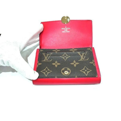 Louis Vuitton Monogram Portefeuille Flor Compact M64587 Bifold Wallet Women's