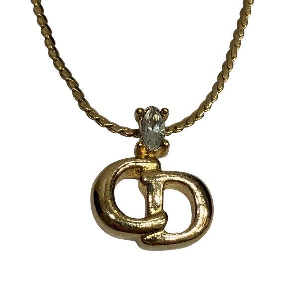 Dior CD Logo Gold Brand Accessories Necklace Women's